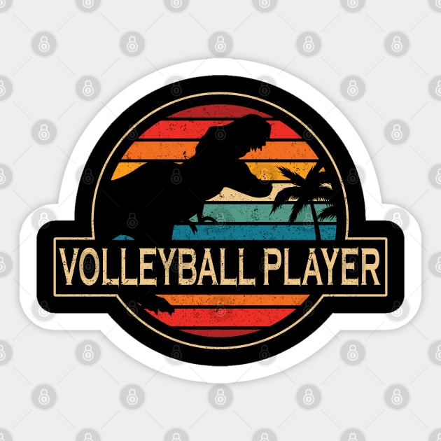 Volleyball Player Dinosaur Sticker by SusanFields